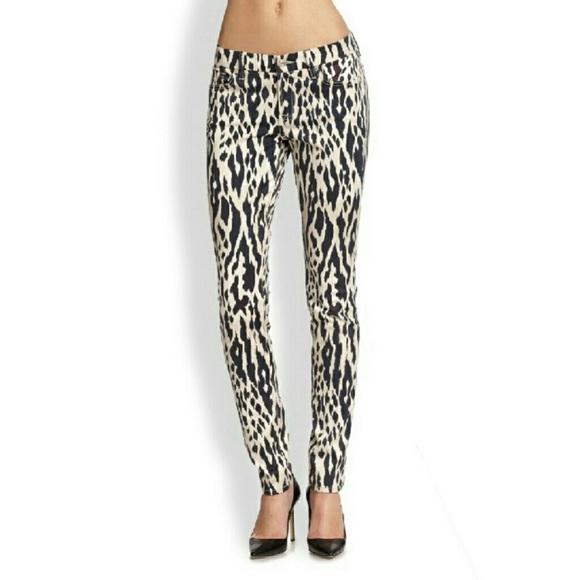7 For All Mankind Animal Print Skinny Jean - Picture 8 of 8
